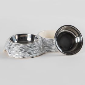 Crystal Pet Dining Bowl (Color: Crystal)