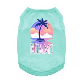 Miami Dog Shirt (Color: Teal, size: medium)