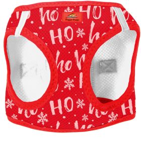 American River Choke Free Dog Harness Holiday Collection (Color: HO HO HO, size: large)