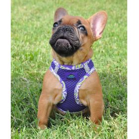 American River Choke Free Harness Hawaiian Trim (Color: Paisley Purple, size: 3X-Large)