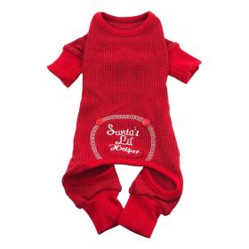 Christmas Dog Pajama (Color: Santa's Lil' Helper, size: X-Large)