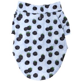 Hawaiian Camp Shirt (Color: Blackberries, size: 2X-Large)