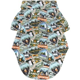 Hawaiian Camp Shirt (Color: Camping Adventure, size: 2X-Large)