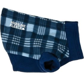 Highline Fleece Dog Coat (Color: Blue Plaid, size: Size 14LC)