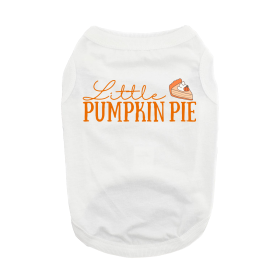 Little Pumpkin Pie Dog Shirt (Color: White, size: 2X-Large)