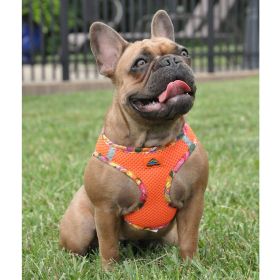 American River Choke Free Harness Hawaiian Trim (Color: Sunset Orange, size: medium)